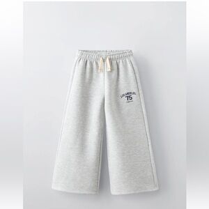 Zara wide leg text pants